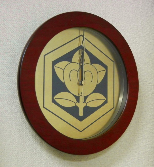 六角に橘 ろっかくにたちばな 家紋時計